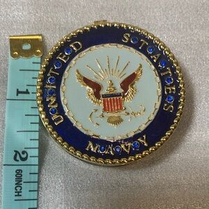 United States Navy Rhinestone Trinket Case with Magnet Closure
